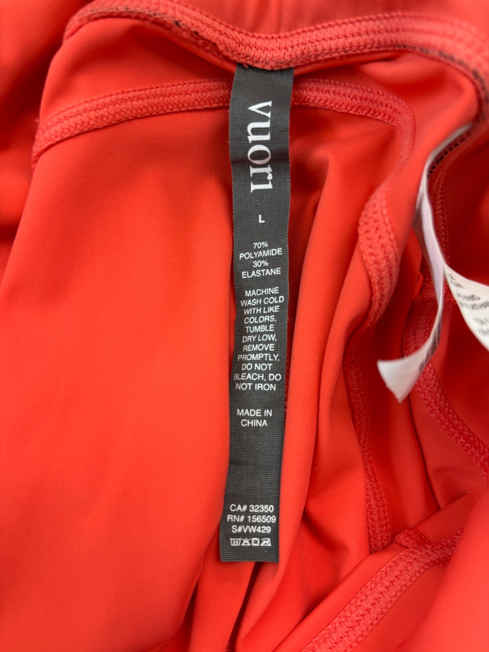 Vuori Stride Leggings High Rise 4 Way Stretch In Grapefruit Size Large - Picture 8 of 9